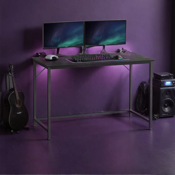 Skrivebord, 120x60x75 cm, Sort