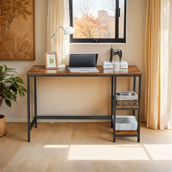 Skrivebord, 60x120x76 cm, Brun