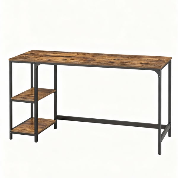 PC-pult, 140,5x60,5x76,3 cm, Brun