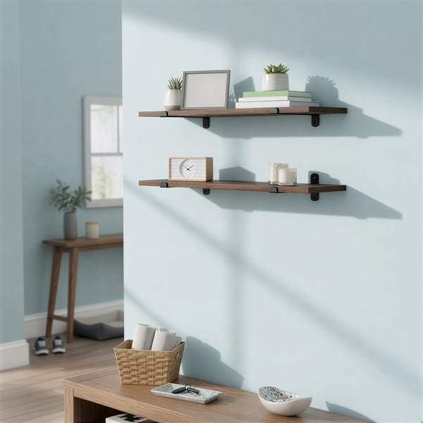 Seinähylly 60x20x7 cm Ruskea, MDF