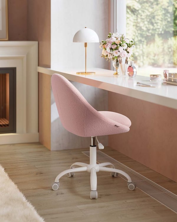 Kontorstol, 60x60x80-90 cm, Pink