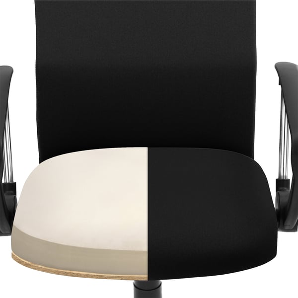 Kontorstol, Ergonomisk Svingstol, 63x63x110-120 cm, Svart