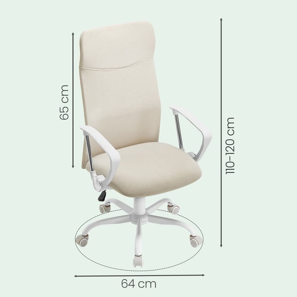 Toimistotuoli, 58x59x114,7 cm, beige