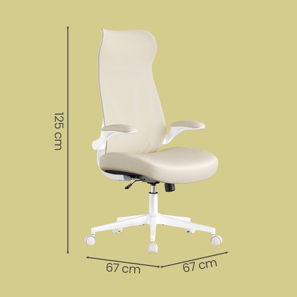 Toimistotuoli, 67x67x125 cm, beige