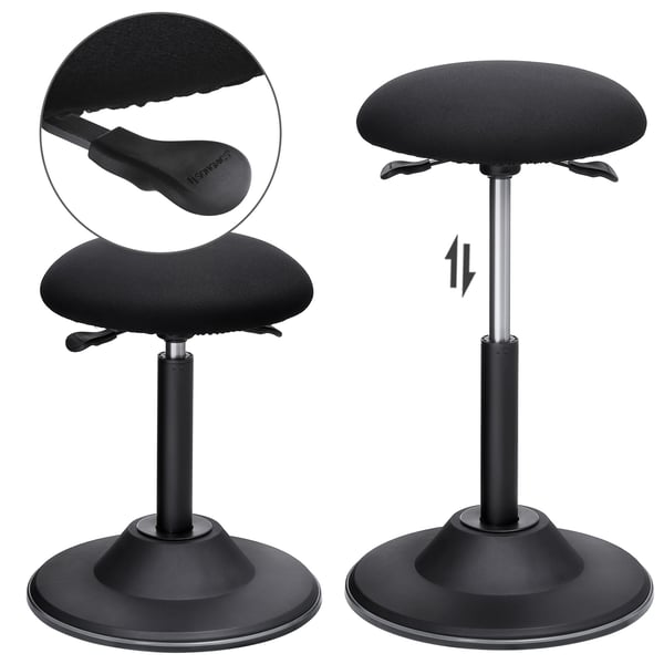 Kontorstol, Justerbar høyde, 50-70 cm, Svart