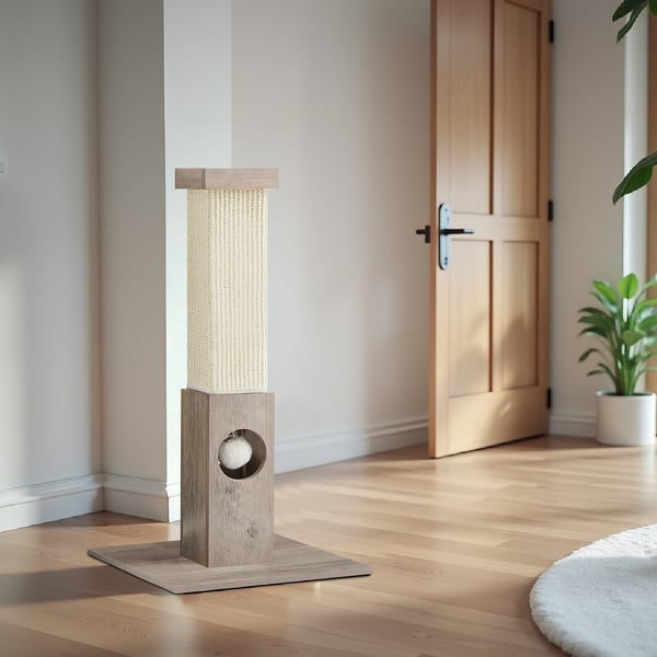 Klatrestativ for katt, 38x38x73 cm, greige