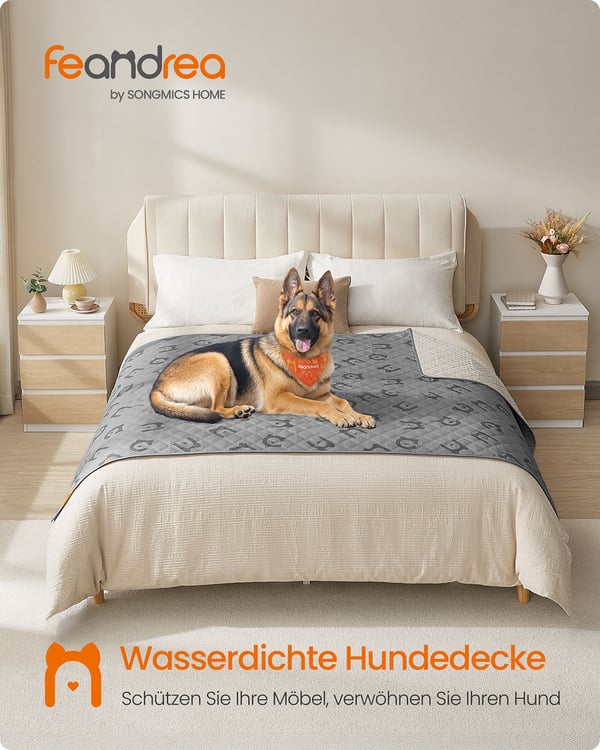 Hundefilt, 178 x 76 cm, grå