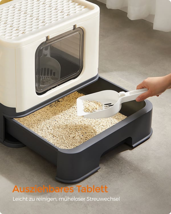 Kattebakke til kat, 54,3x42,5x37,8 cm, beige