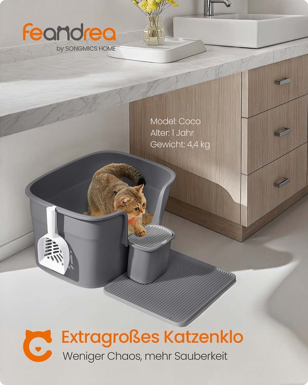Katteklatrestativ, 64x76x33 cm, Grå