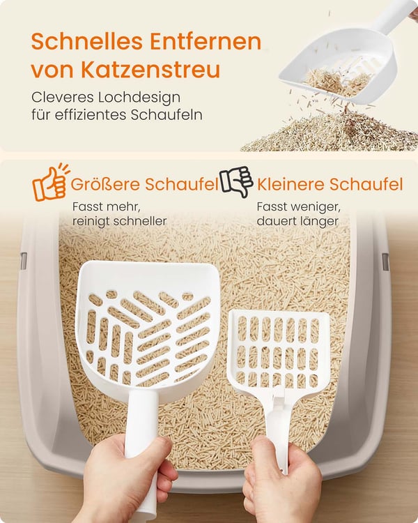 Kattetoalett, 56x42x23,5 cm, Beige