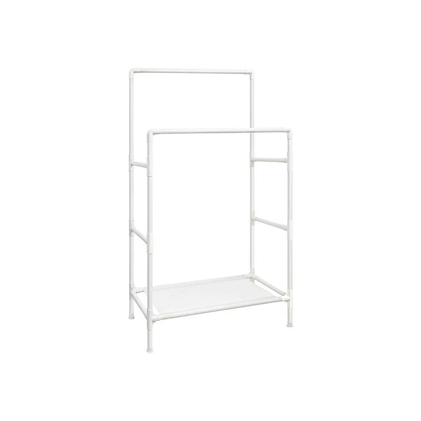 Klesstativ, Metall, 84x44x154 cm, Hvit