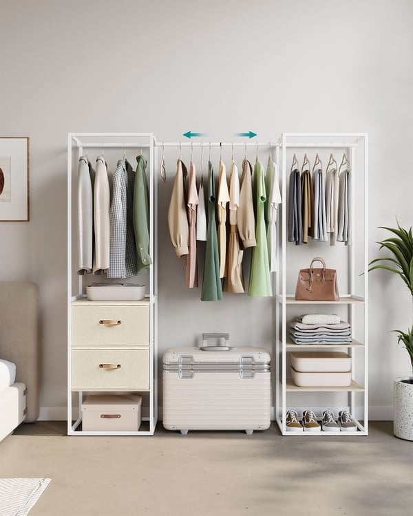 Klesstativ, 40x150x180 cm, Naturlig Beige