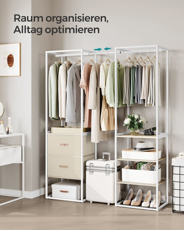 Klesstativ, 40x150x180 cm, Naturlig Beige