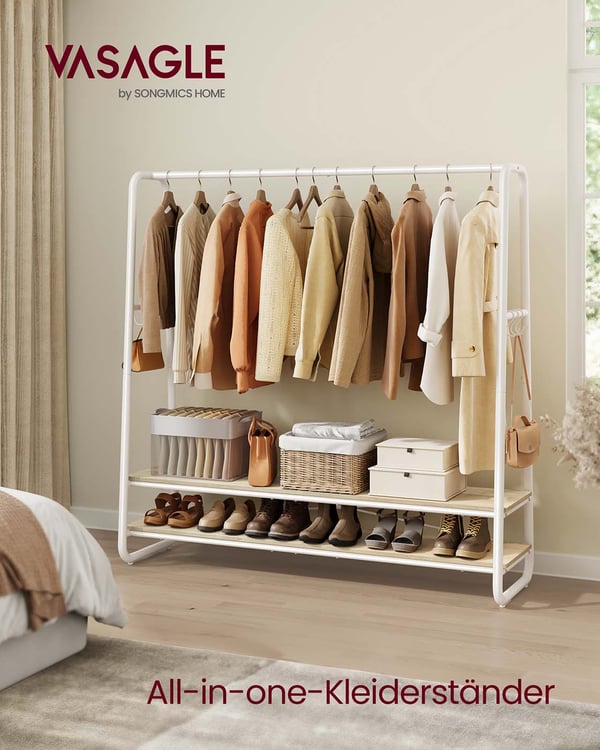 Vaateripustin, 45x138x160 cm, Beige
