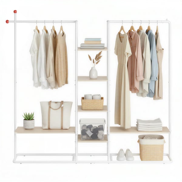 Klesstativ, 33,8x163,6x175,3 cm, Beige