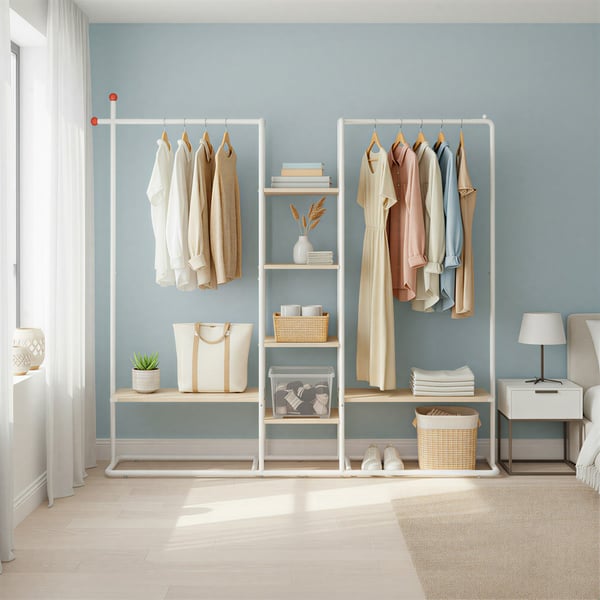Klesstativ, 33,8x163,6x175,3 cm, Beige