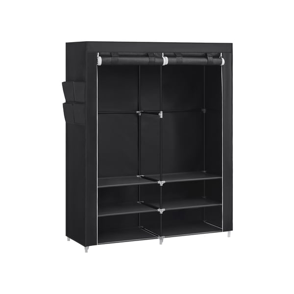 Stofskab, 45x127x176 cm, Sort