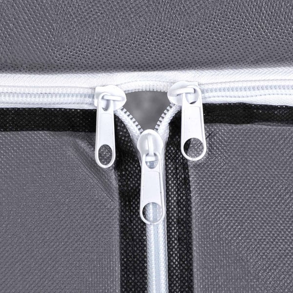 Tøygarderobe, 75x45x160 cm, Grå