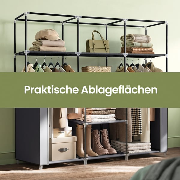 Garderobeskap, 150x175x45 cm, Beige