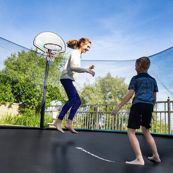 Trampolin Hoppebund, 202 cm Diameter, Sort