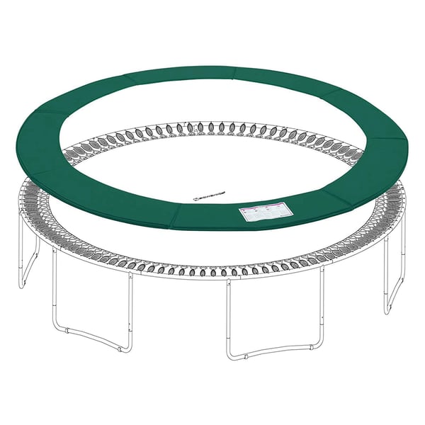 Studsmattekantskydd, 366 cm diameter, 30 cm brett, blå