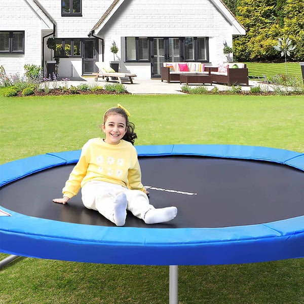 Trampolinkantspadding, 427 cm, Blå