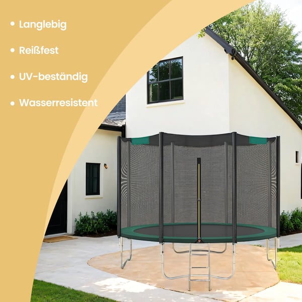 Trampolin Kantbeskytter, 366 cm, Grøn