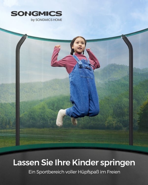 Trampolin, 366 cm, svart, Star
