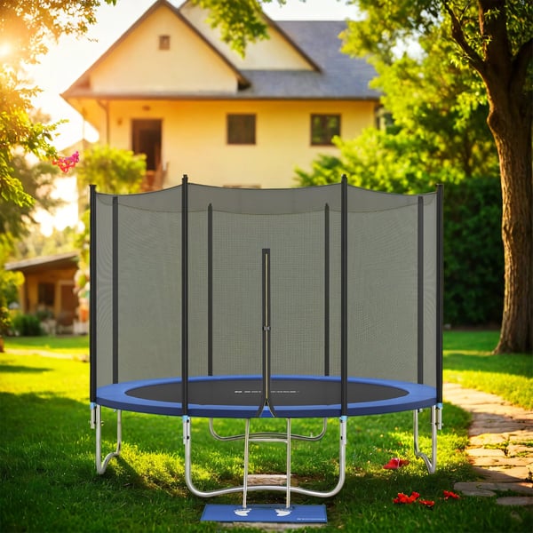 Trampolin, 183 cm i diameter, Blå