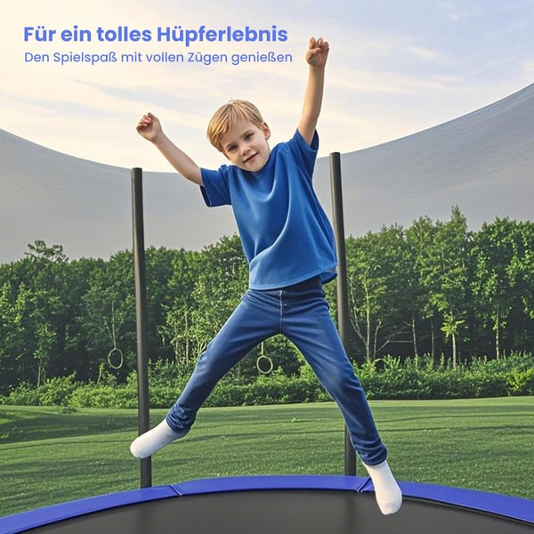 Trampolin, 305 cm diameter, Blå