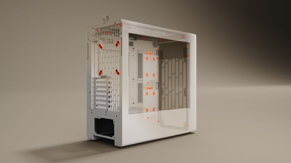 HAVN BF 360 Flow Mid Tower ATX-chassi, vit