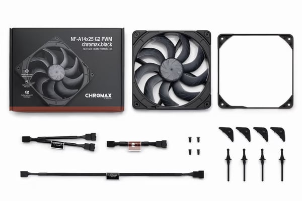 Noctua NF-A14x25 G2 PWM chromax.black fläkt, 140 mm