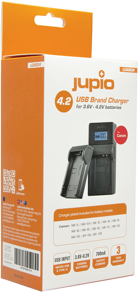 Jupio LCA0034 -USB-oplader, Canon
