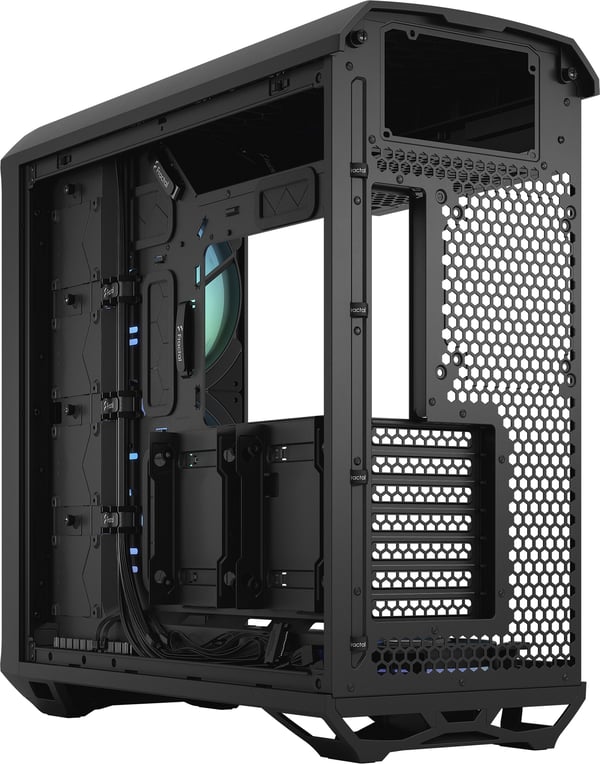 Fractal Design Torrent Svart RGB TG Lätt Tint E-ATX-chassi med fönster, svart