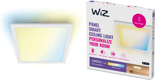 WiZ smart LED-panel, hvid, 60 x 60 cm