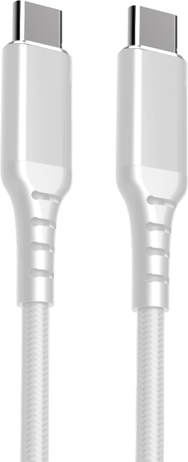 Fuj:tech USB-C - USB-C -kabel, 1m, vit