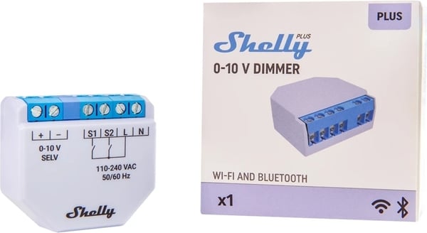Shelly Plus 0-10 V Dimmer smart dimmer för Wi-Fi-nätverk