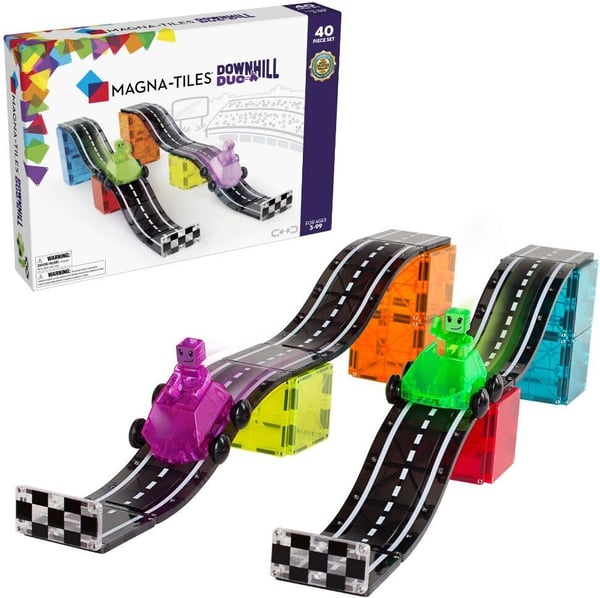 MAGNA-TILES® Downhill Duo -magnetbyggsats, 40 delar