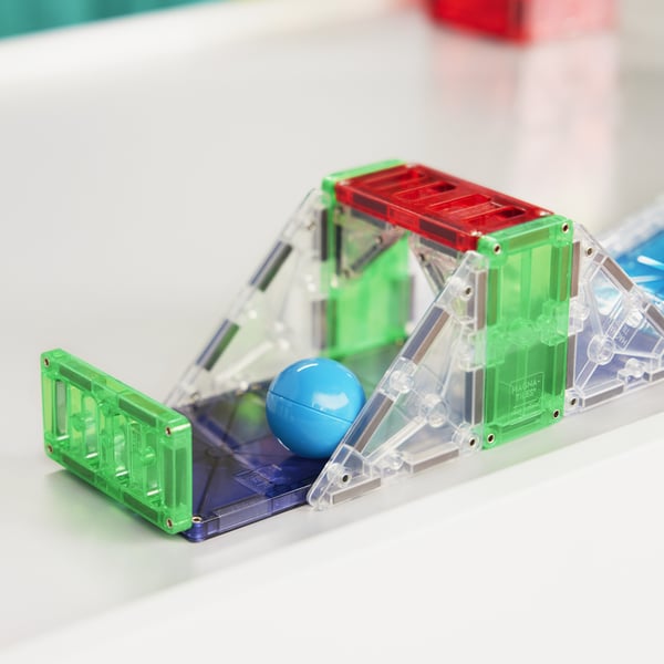 MAGNA-TILES® Rail Racer Deluxe magnetisk kulbana, 90 delar