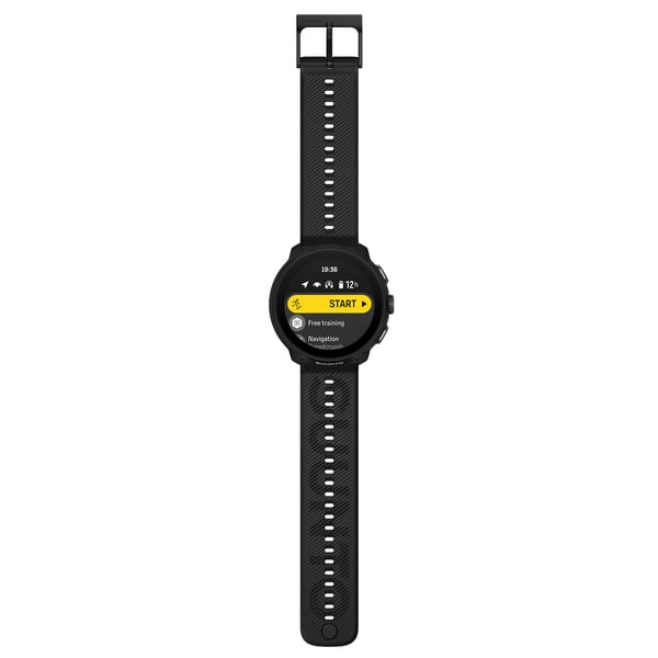 Suunto Run sportklocka, 46 mm, med helsvart silikonarmband