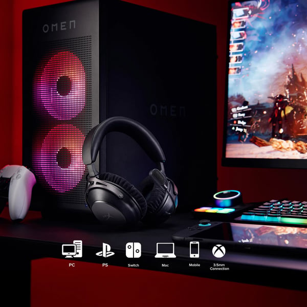 HyperX Cloud Alpha 2 trådlösa spelhörlurar, svart