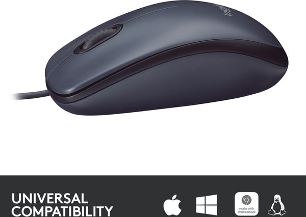Logitech B100 -mus til erhvervsbrug, sort