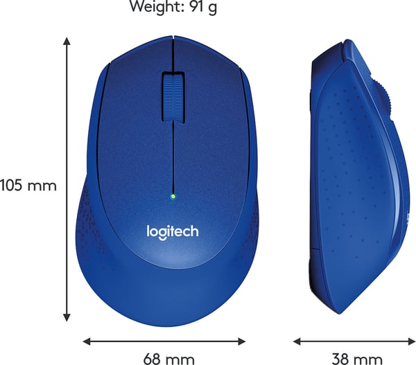 Logitech M330 Silent Plus -mus, blå