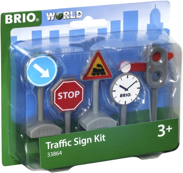 BRIO World 33864 - Trafikskilte, 5 stk pakke