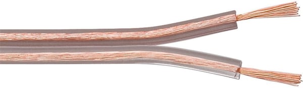 Goobay högtalarkabel, 2 x 4 mm, 50,0 m, transparent, på rulle