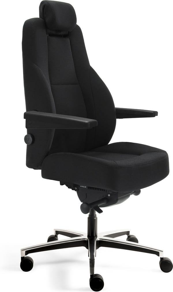 TC FREE B1 24/7 -arbetsstol, svart tyg