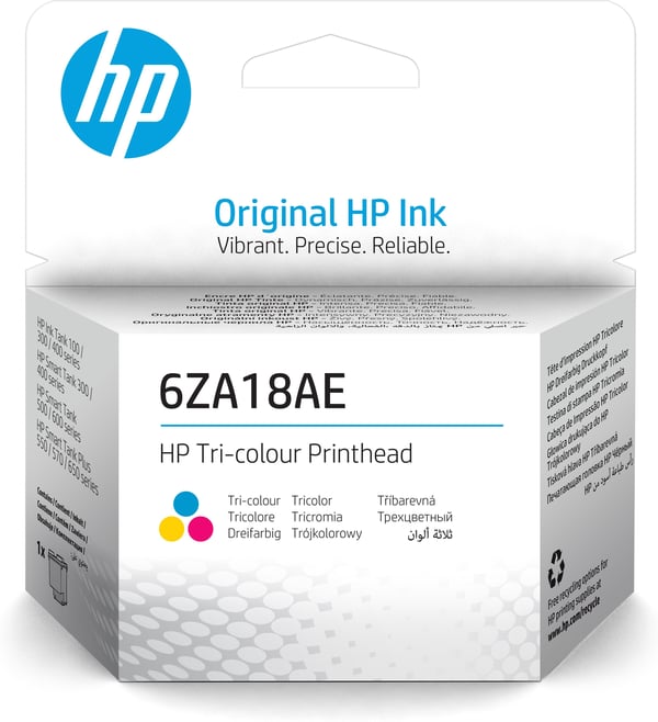 HP 6ZA18AE utskriftshuvud, tresfärgad