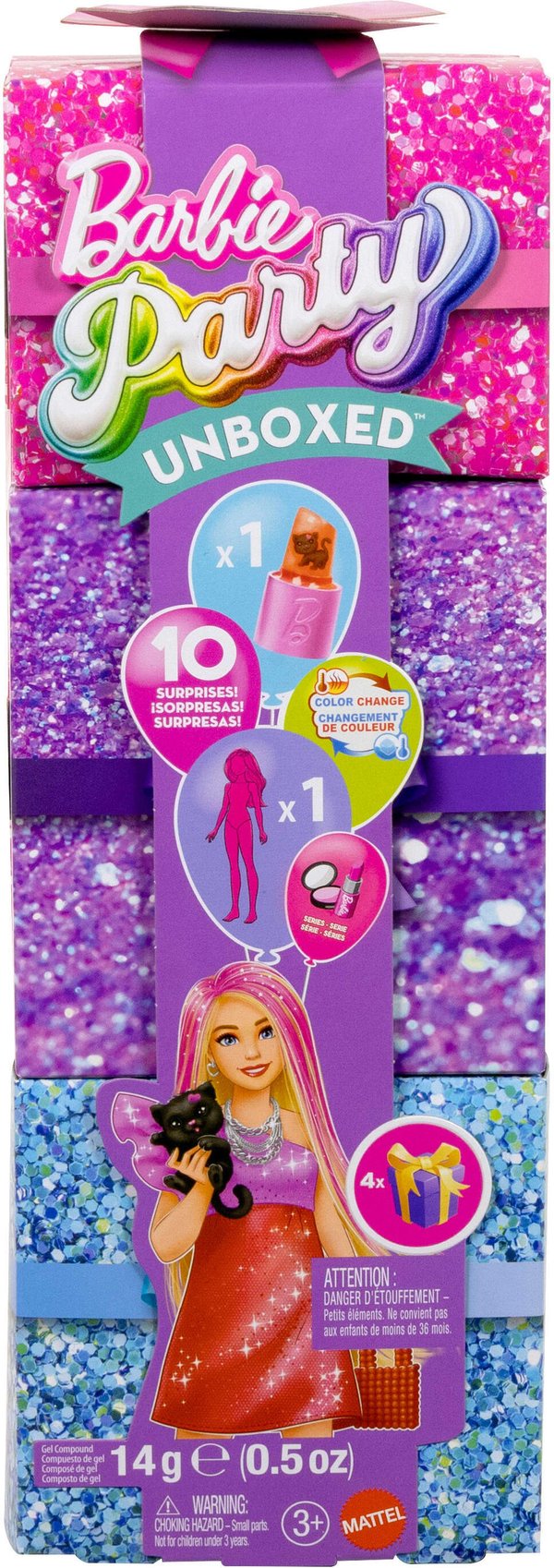 Barbie Party Unboxed Glam Series, modedocka, röd
