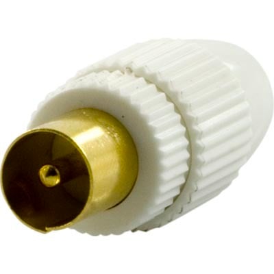 DELTACO antennkontakt, 9,5mm hane, skruvmontering