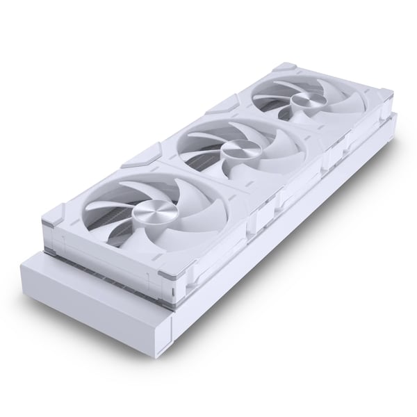Phanteks Glacier One 420D30 DRGB AIO vätskekylare för CPU, X2 Cap, vit